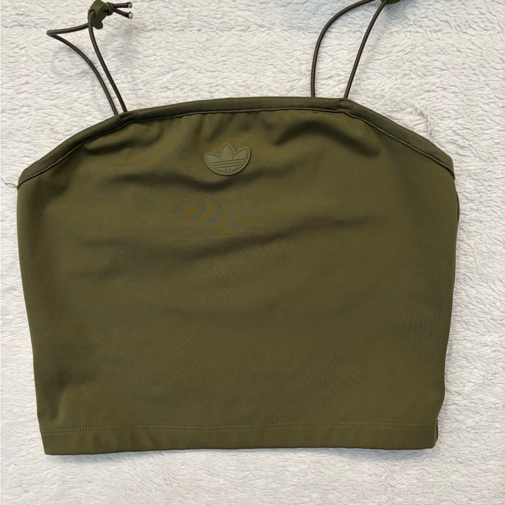 Adidas Olive Green Women's crop Top